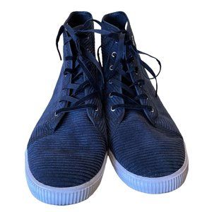 Toms Black Corduroy High Tops Size 12